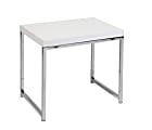 Ave Six Wall Street Table, End, Rectangular, White/Chrome 1 thumbnail image