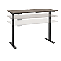 Bush Business Furniture Move 60 Series 60"W x 30"D Height Adjustable Standing Desk, Cocoa/Black Base, Standard Delivery