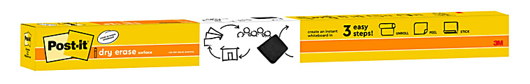 Post it® Non-Magnetic Dry-Erase Whiteboard Surface, 48" x 96", White 1 thumbnail image