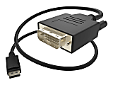 UNC Group - Display cable - dual link - DisplayPort (M) to DVI-D (M) - 15 ft - thumbscrews - black 1 thumbnail image