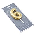 Hallmark "6" Metallic Gold Balloon Candle 1 thumbnail image