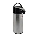 Winco Glass-Lined Push-Button Airpot, 2.2 L