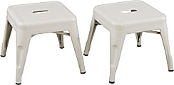 Ace Kid's Metal Stools, Beige, Set Of 2 Stools 1 thumbnail image