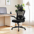 ALPHA HOME Adjustable Ergonomic Mesh High-Back Task Chair, Black 1 thumbnail image