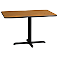 Flash Furniture Laminate Rectangular Table Top With Table-Height Base, 31-1/8"H x 24"W x 42"D, Natural/Black 1 thumbnail image