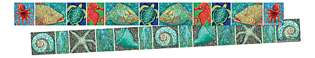 Barker Creek Double-Sided Border Strips, 3" x 35", Surf's Up Coral Reef, Set Of 24 1 thumbnail image