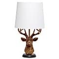 Simple Designs Woodland Antler Deer Table Lamp, 17-1/4"H, White/Copper 1 thumbnail image