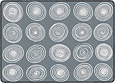 Flagship Carpets Circles Rug, Rectangle, 6' x 8' 4", Gray/White