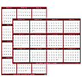 SwiftGlimpse 2-Sided Yearly Erasable Wall Calendar, 24" x 36", Maroon, January to December 2022, SG MAR 24