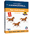 Hammermill® Fore 3-Hole Punched Multi-Use Printer & Copy Paper, White, Letter (8.5" x 11"), 500 Sheets Per Ream, 24 Lb, 92 Brightness