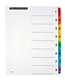 Office Depot® Brand Table Of Contents Customizable Index With Preprinted Tabs, Multicolor, Numbered 1-8, Pack Of 6 Sets