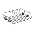 Wire Side Load Stacking Letter Tray  2.6" Height x 13.4" Width x 10.1" Depth  Black  Steel, Rubber 1 thumbnail image