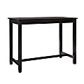 Linon Walker Counter Pub Table, 36"H x 47-1/4"W x 23-3/4"D, Black