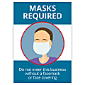 ComplyRight™ Masks Required Poster, English, 10" x 14"