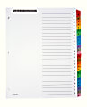 Office Depot® Brand Table Of Contents Customizable Index With Preprinted Tabs, Multicolor, A-Z 1 thumbnail image