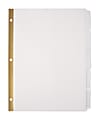 Office Depot® Brand Plain Dividers With Tabs And Labels, White, 5-Tab, Pack Of 25 Sets 1 thumbnail image