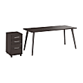 WorkPro Motiva 72"W Modern Office Desk With 3-Drawer Rolling File Cabinet, Storm Gray, Installation Included 1 thumbnail image