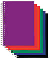 Office Depot® Brand Poly Wirebound Personal Notebooks, Perforated, 7" x 5", College Ruled, 200 Pages (100 Sheets), Assorted Colors (No Color Choice) 1 thumbnail image