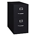 WorkPro® 25”D Vertical File Cabinet, 2-Drawer, Black 1 thumbnail image