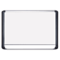 MasterVision® MVI Series Gold Ultra Magnetic Dry-Erase Whiteboard, Lacquered Steel, 48" x 96", Black Aluminum/Plastic Frame