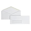Office Depot® Brand Envelopes, Left Window, 3-7/8" x 8-7/8", Gummed Seal, White, Box Of 500