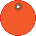 Office Depot® Brand Plastic Circle Tags, 3", Orange, Pack Of 100