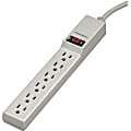Fellowes® 6-Outlet Power Strip, 4' Cord, Beige
