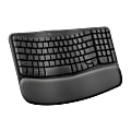 Logitech® Wave Keys Wireless Ergonomic Keyboard With Cushioned Palm Rest, 61% Recycled, Graphite, 920-011898 1 thumbnail image