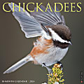 2024 Willow Creek Press Animals Monthly Wall Calendar, 12" x 12", Chickadees, January To December