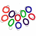 Sparco Split Ring Wrist Coil Key Holders - 2.1" Height x 2.1" Width x 2.4" Length - Assorted - 10 / Pack 1 thumbnail image