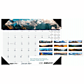 House of Doolittle EarthScapes Mountains Desk Pad - Julian Dates - Monthly - 1 Year - January 2022 till December 2022 - 1 Month Single Page Layout - 22" x 17" Sheet Size - 2.25" x 2.50" Block - Desk Pad - White
