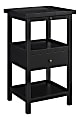 Powell Toscao Side Table, 29-3/4"H x 17"W x 15-3/4"D, Black 1 thumbnail image