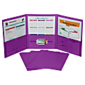 C-Line 3-Pocket Poly Portfolios, Letter (8-1/2” x 11”), Purple, Box Of 24 Portfolios 1 thumbnail image