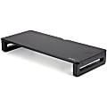 StarTech.com Monitor Riser Stand with Wireless Charging Pad - 15W Qi Charger for Phone - Height Adjustable Computer Monitor Riser for Desk