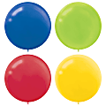 Amscan 24" Latex Balloons, Assorted Colors, 4 Balloons Per Pack, Set Of 3 Packs