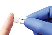 Medline Side-Button Safety Lancets, 21 Gauge x 2.4 mm, White/Pink, Box Of 200 1 thumbnail image
