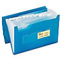 Office Depot® Brand Polypropylene File, 13 Pocket, Expansion 12", 8 1/2" x 11", Letter, Blue, Pack of 1