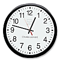 CLI 12" Quartz Wall Clock - Analog - Quartz - White Main Dial - Black/Plastic Case 1 thumbnail image
