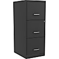NuSparc 18" 3-Drawer Vertical Steel Filing Cabinet, Black, 1 Each 1 thumbnail image