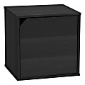 IRIS BAKU 14"H Modular Cube Storage Box With Door, Black