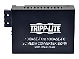 Tripp Lite 10/100 UTP to Multimode Fiber Media Converter - Fiber media converter - 100Mb LAN - 10Base-T, 100Base-TX - RJ-45 / SC multi-mode - up to 1800 ft - 850 nm