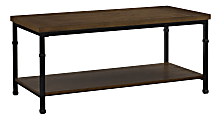 Linon Anson Coffee Table, 20"H x 44"W x 22"D, Ash/Black