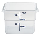 Cambro Translucent CamSquare Food Storage Containers, 12 Qt, Pack Of 6 Containers