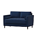 Lifestyle Solutions Lillian Tufted Loveseat with Removable Cushions and Matching Pillows, Navy Blue 1 thumbnail image
