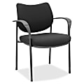 Lorell® Fabric Guest Chair, With Optional Casters, Black