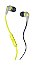 Skullcandy 2.0 Micd Earbud Headphones, Gray/Lime