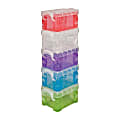 Super Stacker Pixie Storage Boxes, 9-1/2”H x 2-7/16”W x 3-1/4”D, Multicolor, Set Of 5 Boxes