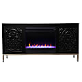 SEI Furniture Winsterly Color-Changing Fireplace, 29"H x 58"W x 15"D, Black/Champagne