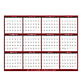 SwiftGlimpse Academic Monthly Wall Calendar, 48” x 72”, Maroon, July 2022 To June 2023 1 thumbnail image