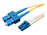Eaton Tripp Lite Series Duplex Singlemode 9/125 Fiber Patch Cable (LC/SC), 1M (3 ft.) - Patch cable - LC single-mode (M) to SC single-mode (M) - 1 m - fiber optic - duplex - 9 / 125 micron - riser - yellow
